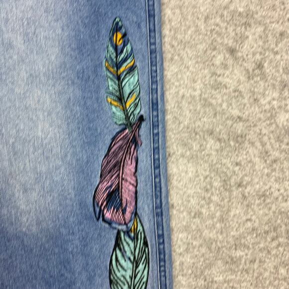 back in the saddle  jeans women’s 16 33x30 Embroidered tribe‎ Feathers cowgirl - Picture 3 of 16